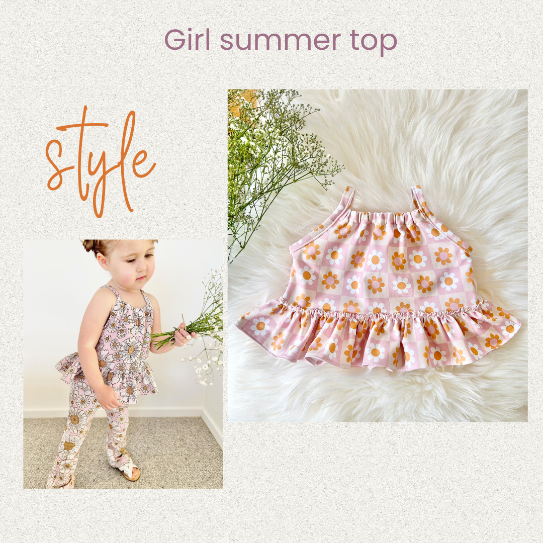 Girl summer Top: Please select Fabric