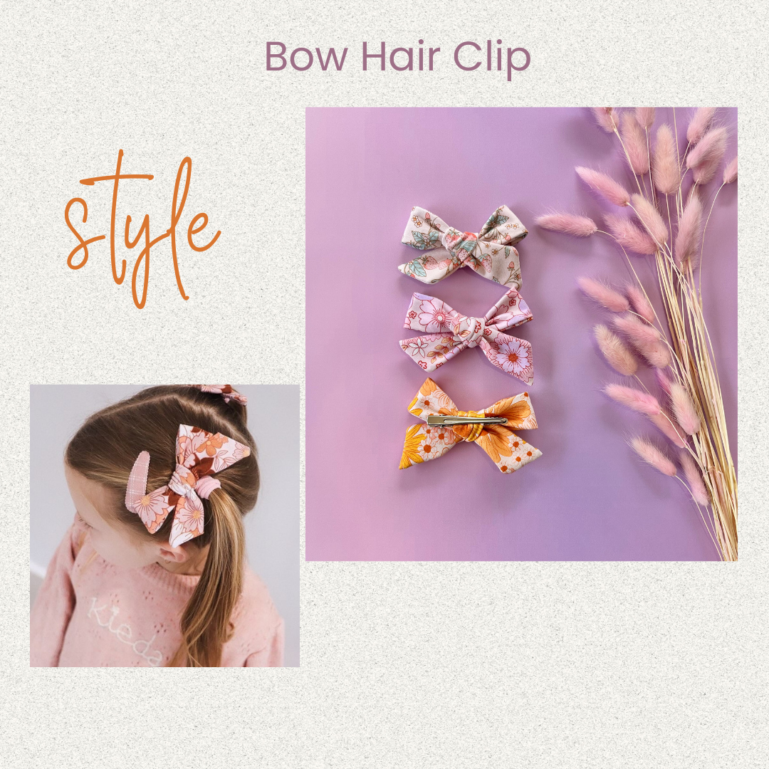 Bow Hair Clip: Please select fabric