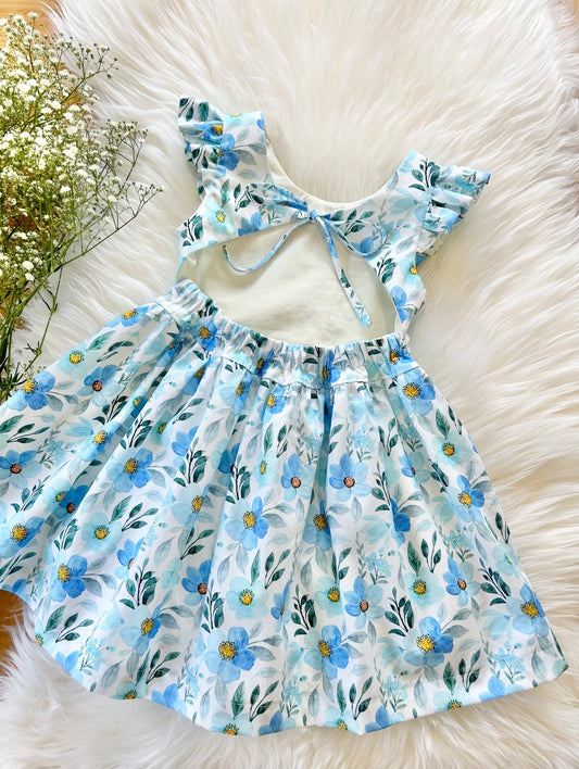 Dandelion dress: Blue Floral (Please select size)