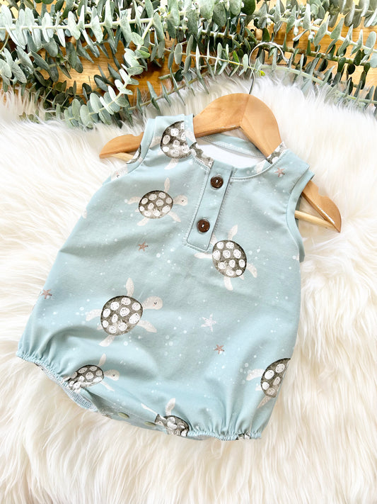 Adorable Baby Breezy Romper: Turtle