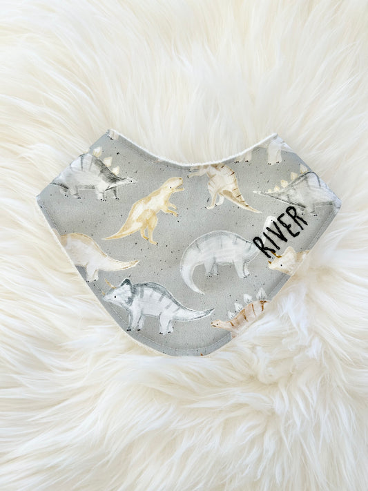 Personalised Baby Bib: Dinosaur