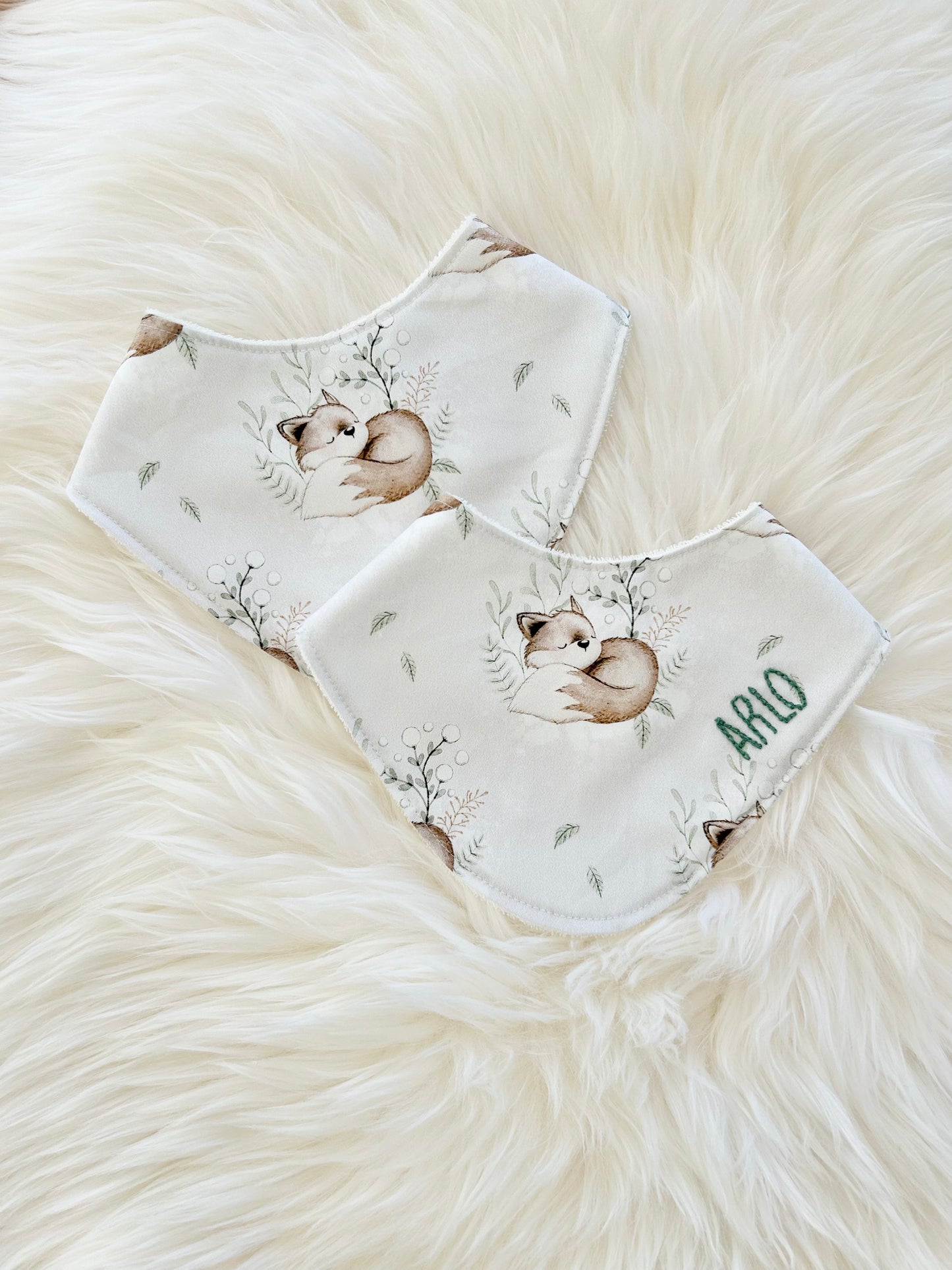 Personalised Baby Bib: Fox