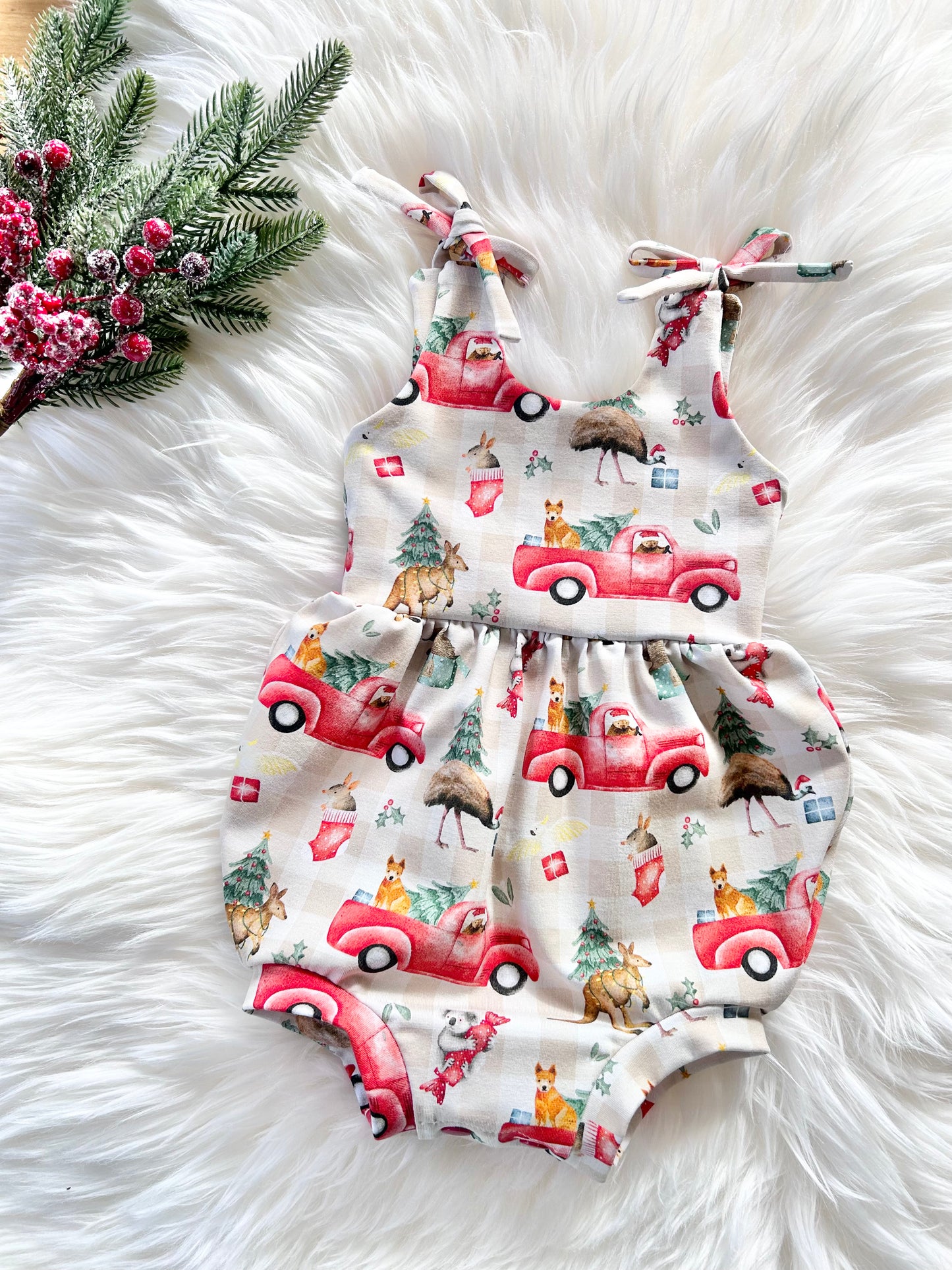 Brielle bubble romper-summer: Please select fabric