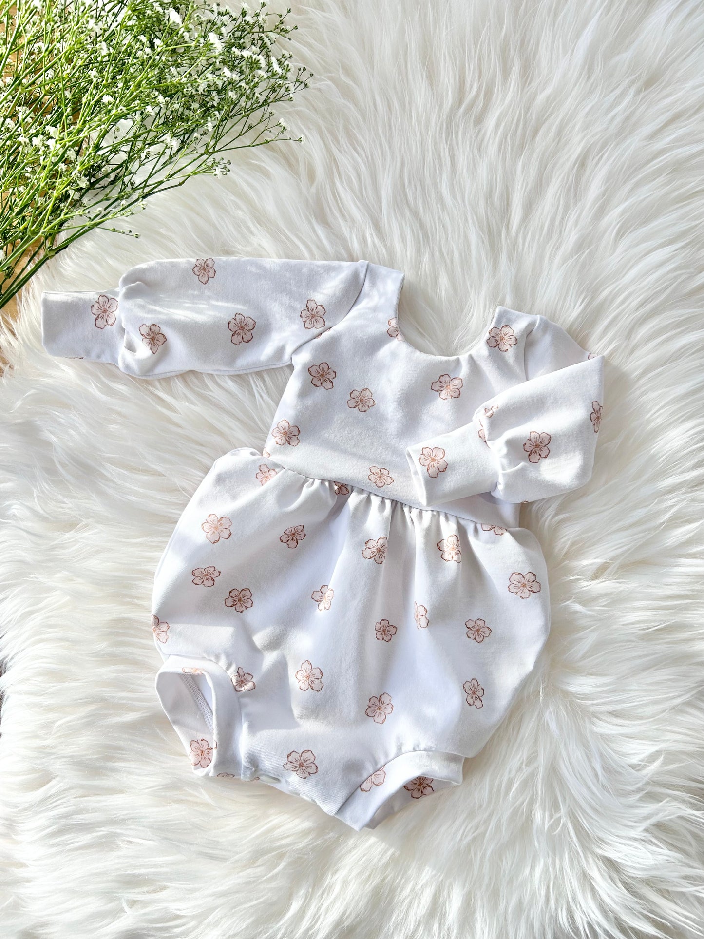 Brielle bubble romper-winter: Butterflowers