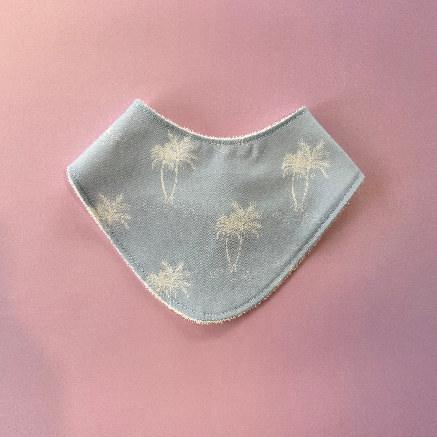 Palm Trees Blue Bib - Cute Bandana Style for New Moms and Babies, Baby Shower Gift