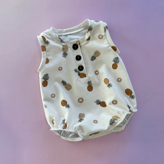 Adorable Baby Breezy Romper: Pineapples