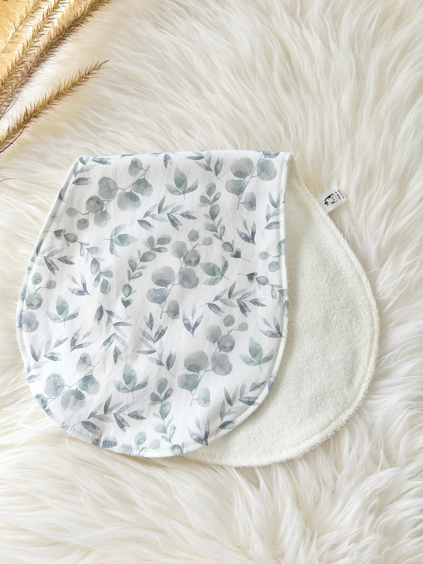 Silver Eucalyptus Baby Burp Cloth