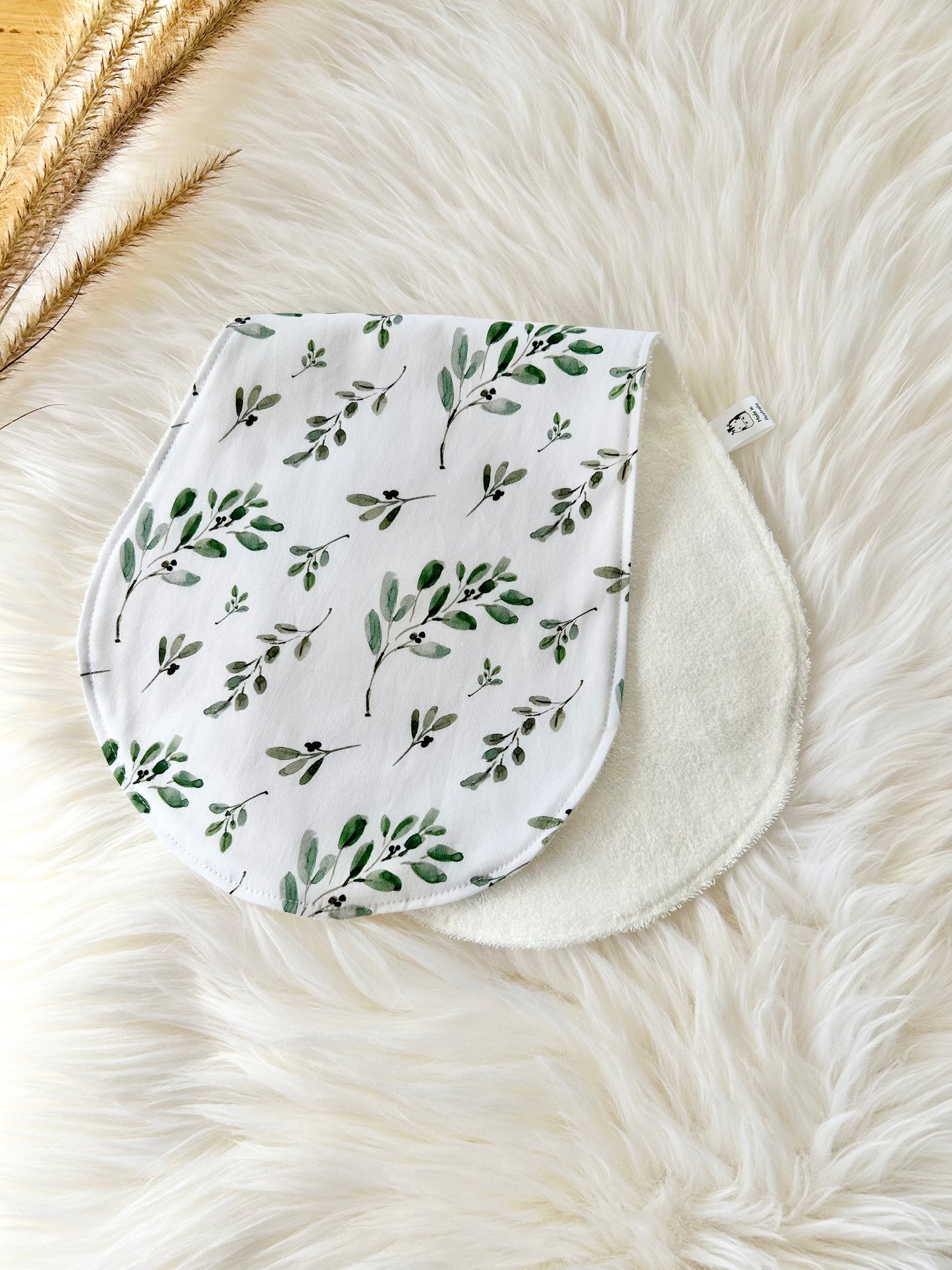 Olive Leaves Baby Burp Cloth