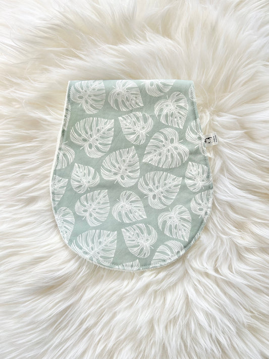 Sage Leaves Baby Burp Cloth